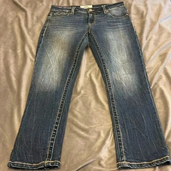 👖 DAYTRIP Virgo denim CAPRI sz 27 - Picture 2 of 8